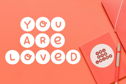 Baby Plums - Cute circle font Font Dm Letter Studio 