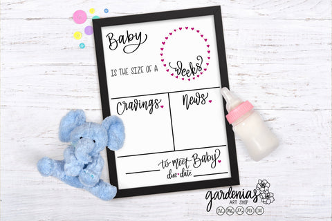 Baby Pregnancy Board Template SVG Gardenias Art Shop 