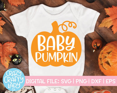 Baby Pumpkin | Fall SVG Cut File SVG Crazy Crafty Lady Co. 