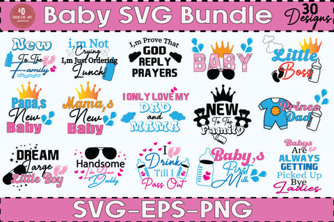 Baby Quotes SVG Bundle - Baby T-Shirt - Newborn Svg - Family SVG jacpot007 