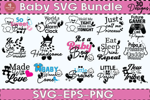 Baby Quotes SVG Bundle - Baby T-Shirt - Newborn Svg - Family SVG jacpot007 