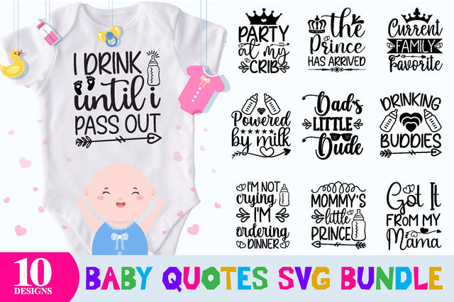 Baby quotes svg bundle cut file SVG buydesign 