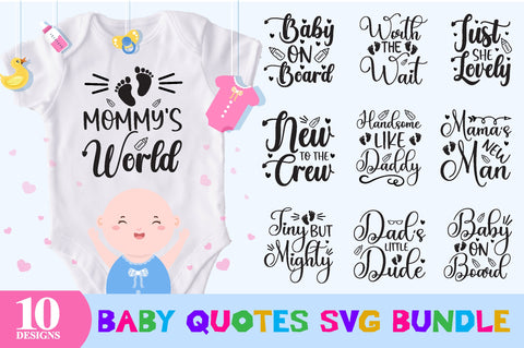 Baby quotes svg bundle SVG buydesign 