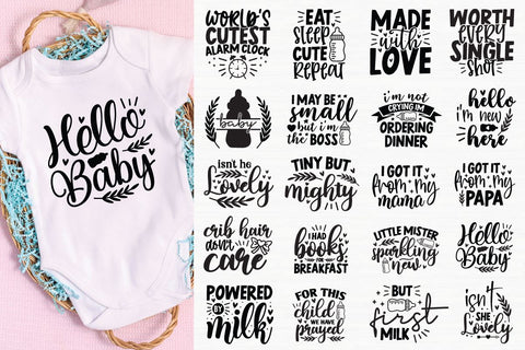 Baby Quotes SVG Bundle SVG md faruk hossain 