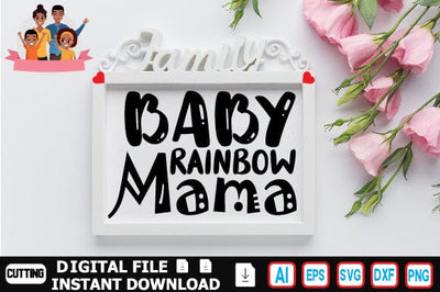 Baby Rainbow Mama SVG Craftlabsvg24 