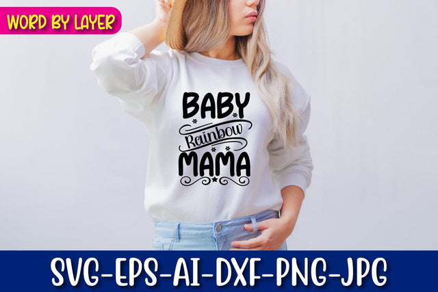 Baby Rainbow Mama Svg SVG Blessedprint 