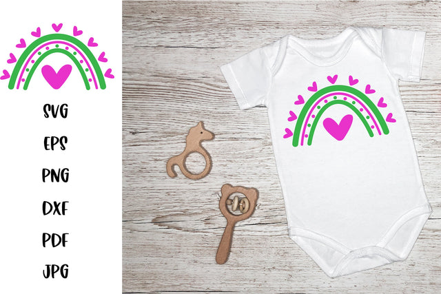 Baby Rainbow SVG. Baby Tshirt SVG. Newborn Bodysuit. SVG Olga Terlyanskaya 