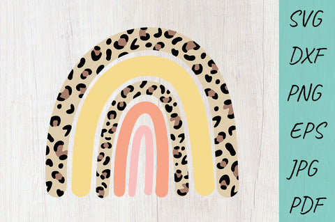 Baby Rainbow SVG, Leopard Rainbow SVG, Leopard print SVG Irina Ostapenko 