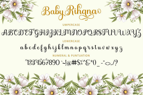 Baby Rihana Script Font Nanda Putra Sukmayadi 