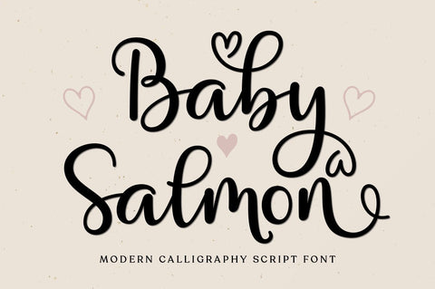 Baby Salmon Script Font Zane Studio55 