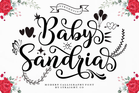 Baby Sandria Font Straight.co 