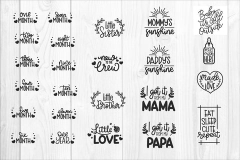 Baby sayings svg bundle - baby quotes svg SVG dadan_pm 