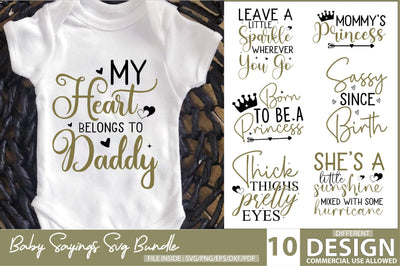 Baby Sayings Svg Bundle SVG Creativeart88 