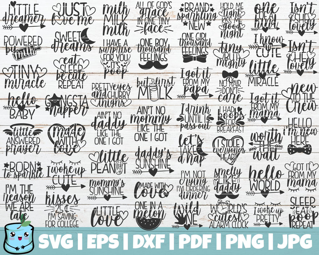 Baby Sayings SVG Bundle - So Fontsy