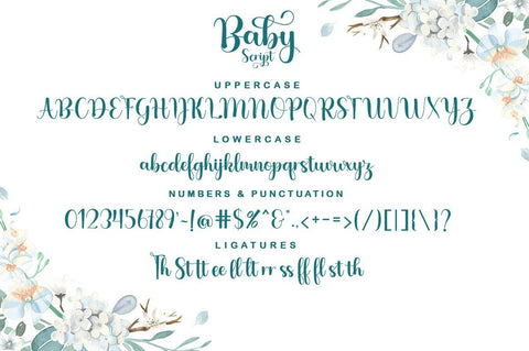 Baby In Script Baby Script - So Fontsy