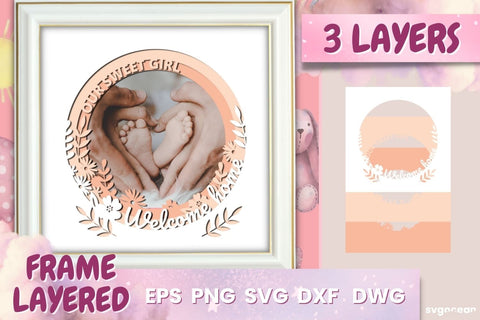 Baby Shadow Box Svg | Papercut baby | Shadowbox SVG SvgOcean 