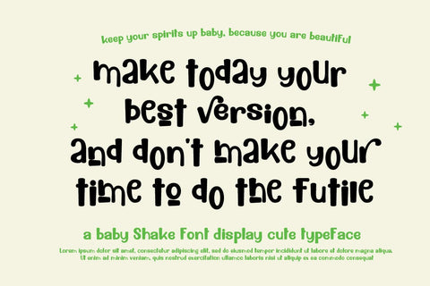 Baby shake font Font JH-CreativeFont 