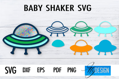 Baby Shakers SVG | Baby Paper Cut Design | Confetti SVG SVG Fly Design 