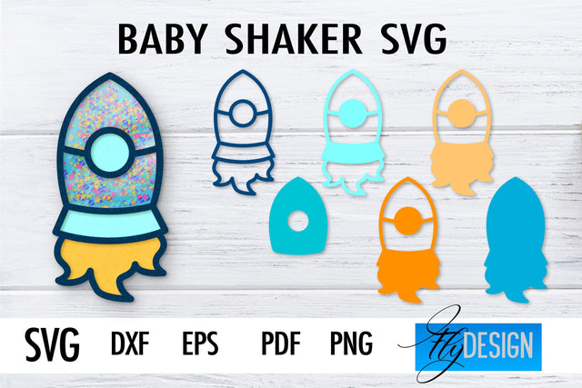 Baby Shakers SVG | Baby Paper Cut Design | Confetti SVG SVG Fly Design 