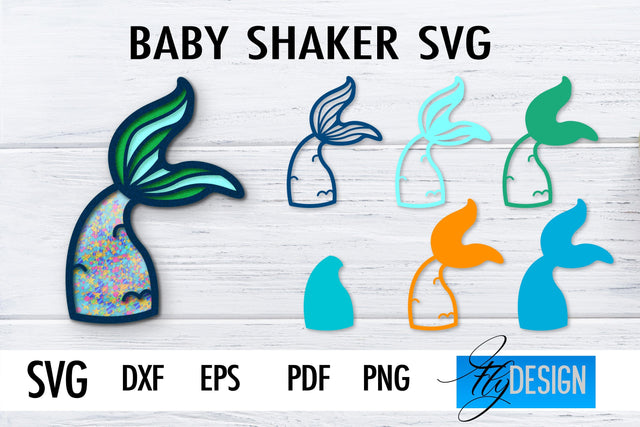 Baby Shakers SVG | Baby Paper Cut Design | Confetti SVG SVG Fly Design 