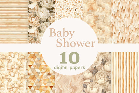 Baby Shower Digital Paper | Nursery Pattern Set Digital Pattern GlamArtZhanna 