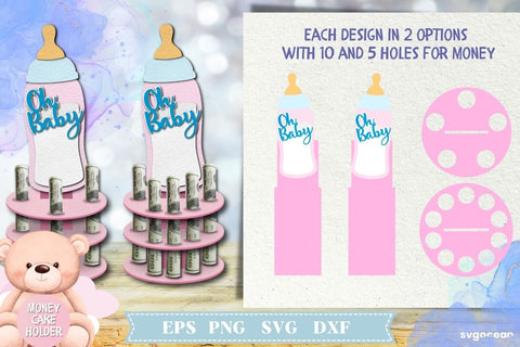 Baby Shower Money Cake | Layered SVG SVG SvgOcean 