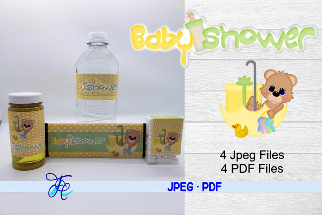 Baby Shower Neutral - Bear Digital Pattern Family Creations 