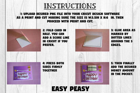 Baby Shower Newborn Money Card PNG Bundle Money Holder PNG Sublimation Whistlepig Designs 