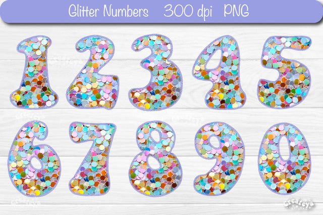 Baby Shower Numbers PNG Baby Numbers Glitter Sequins and Stitches Sublimation Createya Design 
