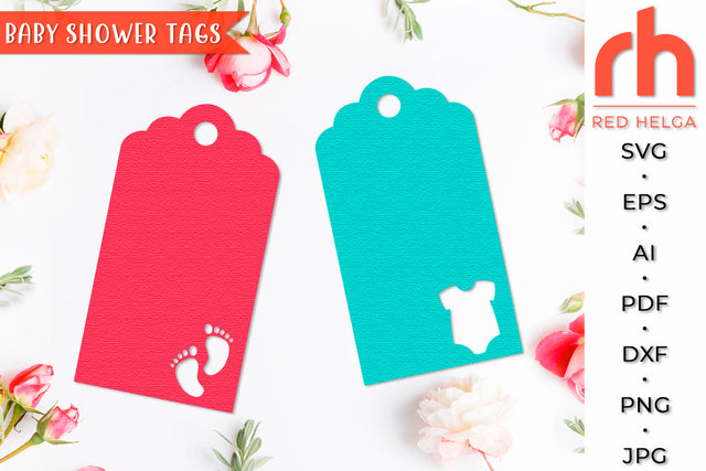 Baby Shower SVG - Gift Tags Cut File SVG RedHelgaArt 