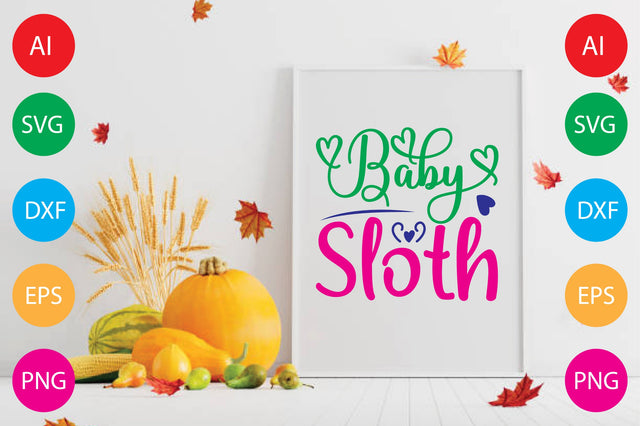 Baby Sloth SVG CraftlabSvg29 