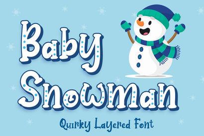 Baby Snowman - Christmas Font Font Attype studio 