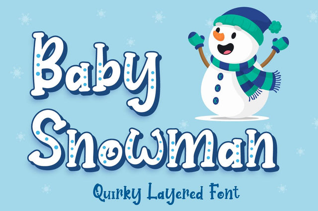 Baby Snowman - Christmas Font Font Attype studio 
