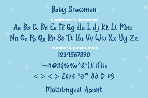 Baby Snowman - Christmas Font Font Attype studio 
