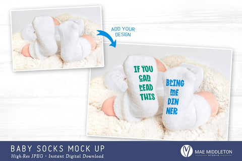 Baby Socks Mock up, styled photo Mock Up Photo Mae Middleton Studio 