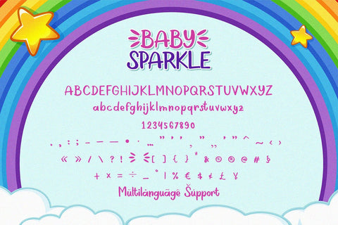 Baby Sparkle - Handwritten Font Font Alpaprana Studio 