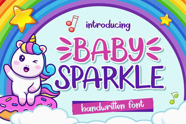 Baby Sparkle - Handwritten Font Font Alpaprana Studio 