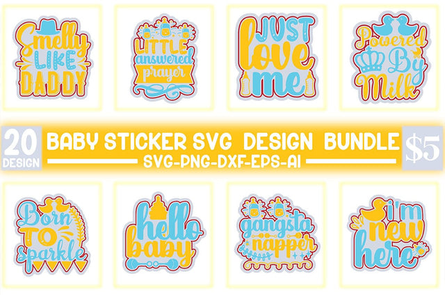 Baby Sticker Svg Design Bundle SVG SVGista 