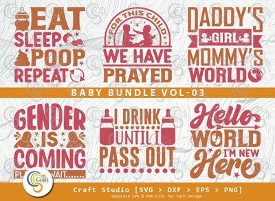 Baby SVG Bundle, Baby gift Svg, Baby Shower Svg, Newborn Baby Svg, Baby Quotes, Baby Cutting File SVG ETC Craft 