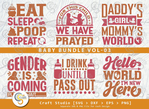 Baby SVG Bundle, Baby gift Svg, Baby Shower Svg, Newborn Baby Svg, Baby Quotes, Baby Cutting File SVG ETC Craft 