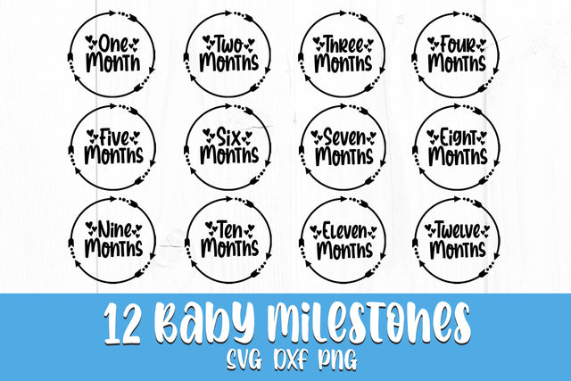 Baby Svg Bundle, Baby Milestone Svg, Baby Announcement Svg SVG Litke Designs 