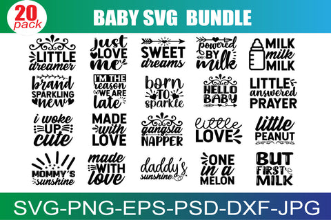 Baby SVG Bundle, Baby Shower SVG, Newborn SVG Bundle, Baby Quote Bundle, Cute Baby Saying svg, Funny Baby svg, Baby Girl, Baby Boy, Cut File SVG buydesign 