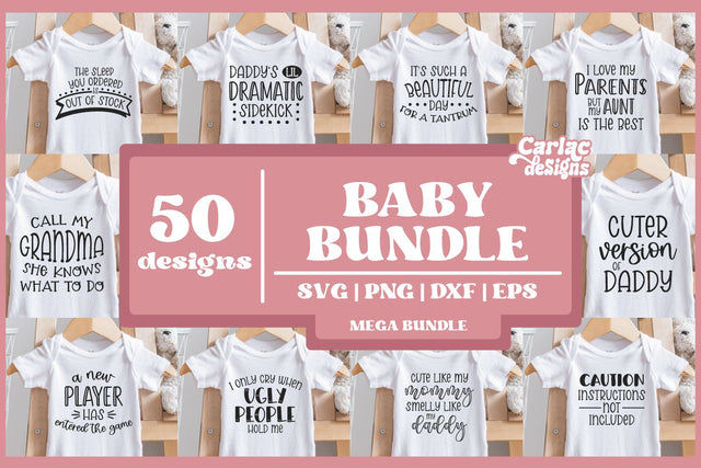 Baby SVG Bundle | Funny Baby Sayings SVG Bundle SVG Carla C Designs 