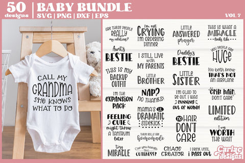 Baby SVG Bundle | Funny Baby Sayings SVG Bundle SVG Carla C Designs 