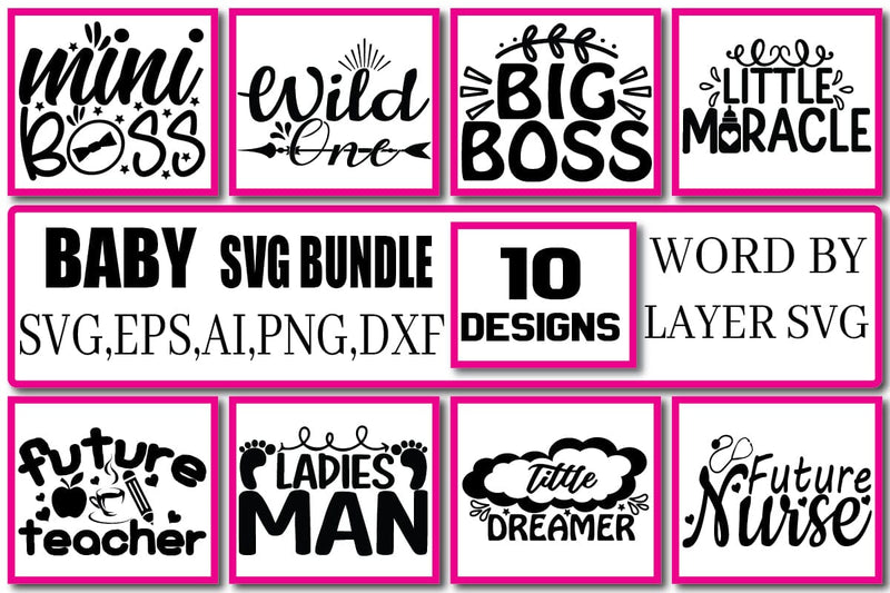 BABY SVG Bundle Vol. 1 SVG Craftlabsvg24 