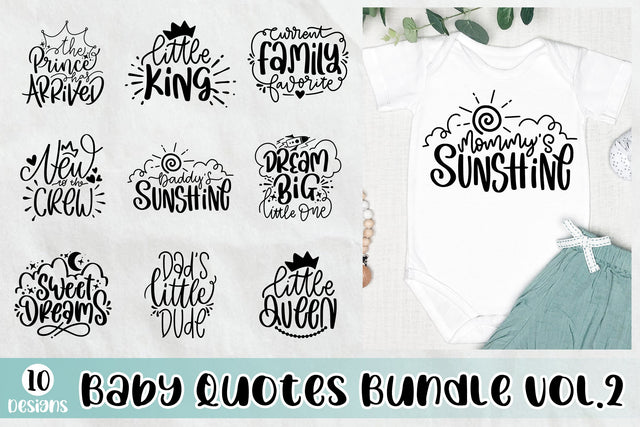 Baby SVG Bundle Vol 2 Newborn Baby Quotes Bundle Child SVG SVG dapiyupi store 