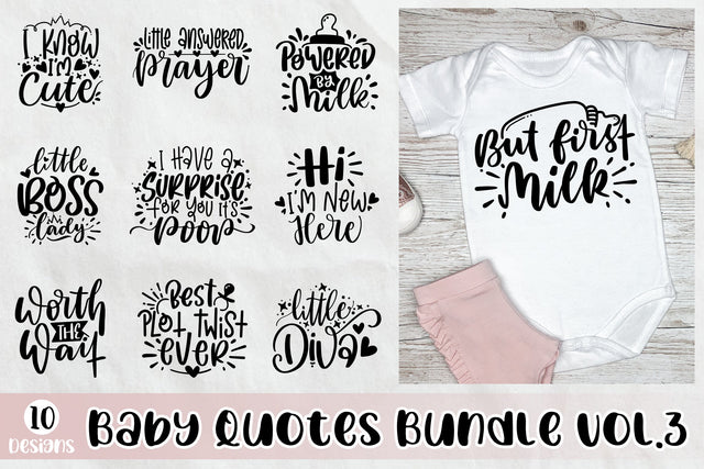 Baby SVG Bundle Vol 3 Newborn Baby Quotes Bundle Child SVG SVG dapiyupi store 