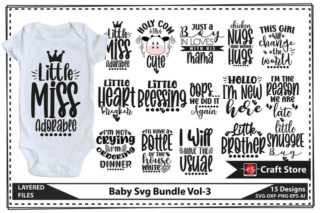 Baby Svg Bundle Vol-3 SVG shah alam 