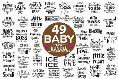 Baby SVG Design Bundle, 49 Baby SVG Bundle SVG nirmal108roy 