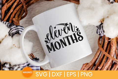 Baby svg quote, Eleven months birthday SVG Maumo Designs 